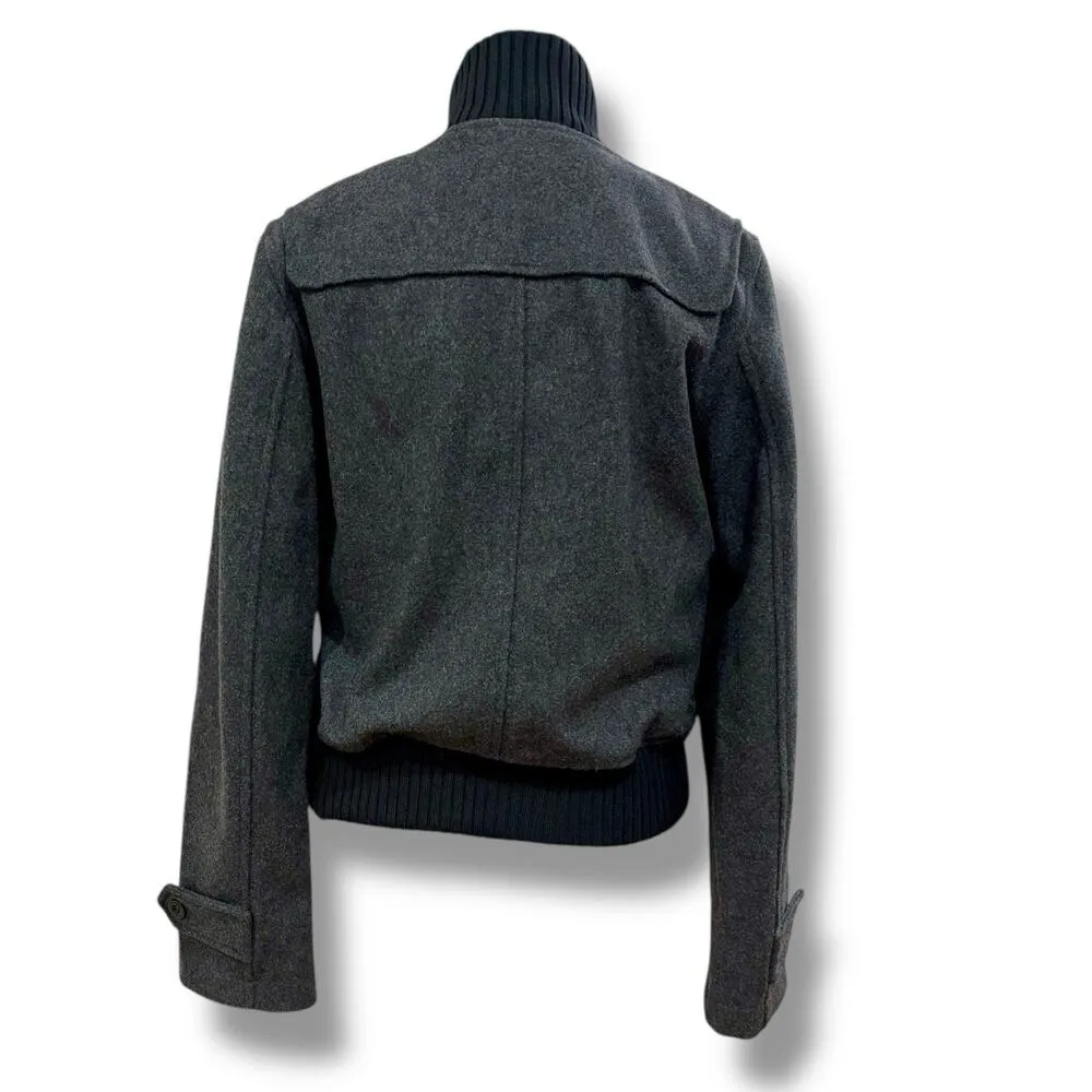 NWT See By Chloe Women’s Size 8 Gray Wool Short Coat Jacket Designer - Image 7