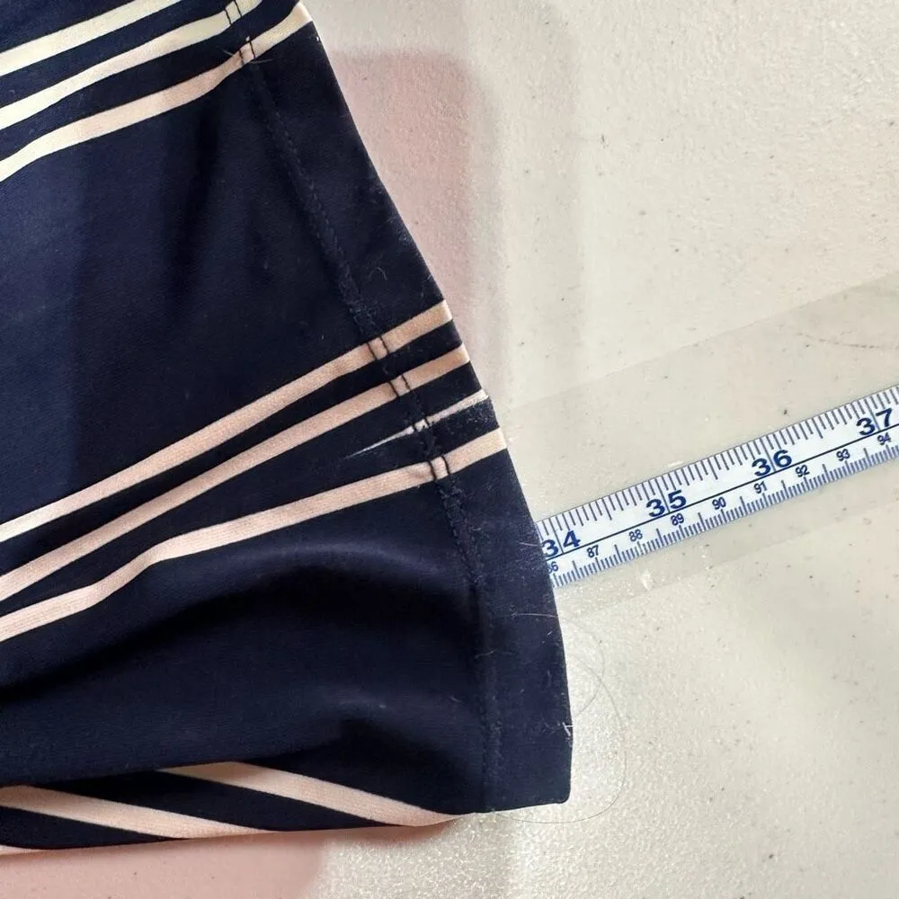 NWOT Lauren Ralph Lauren Women’s Faux Wrap Jumpsuit Rope Belt Navy‎ Stripe Large - Image 13