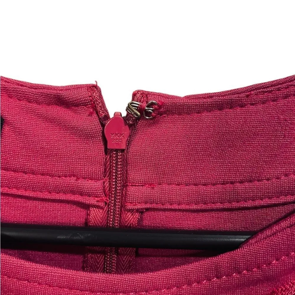 Talbots Pink 3/4 Sleeve Business Casual Stretch Knee Length Dress - Image 4