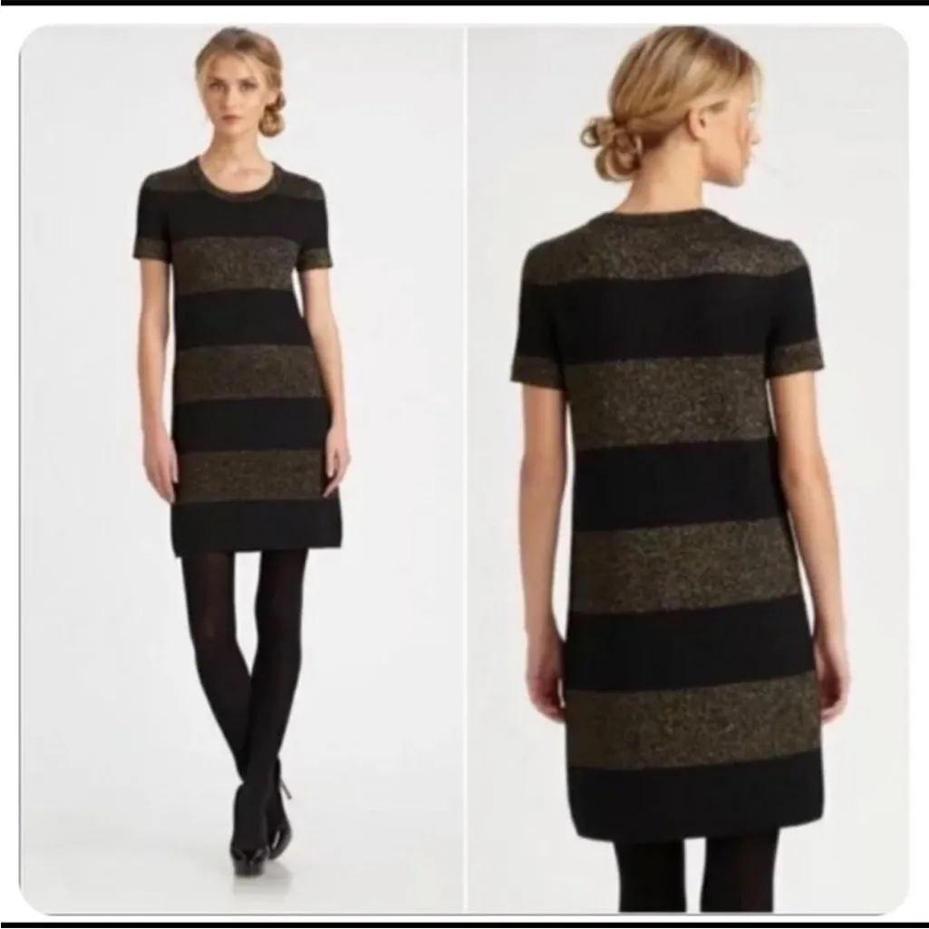 KATE SPADE FREYDA SPARKLE METALLIC DRESS M $388 NWOT - Image 7