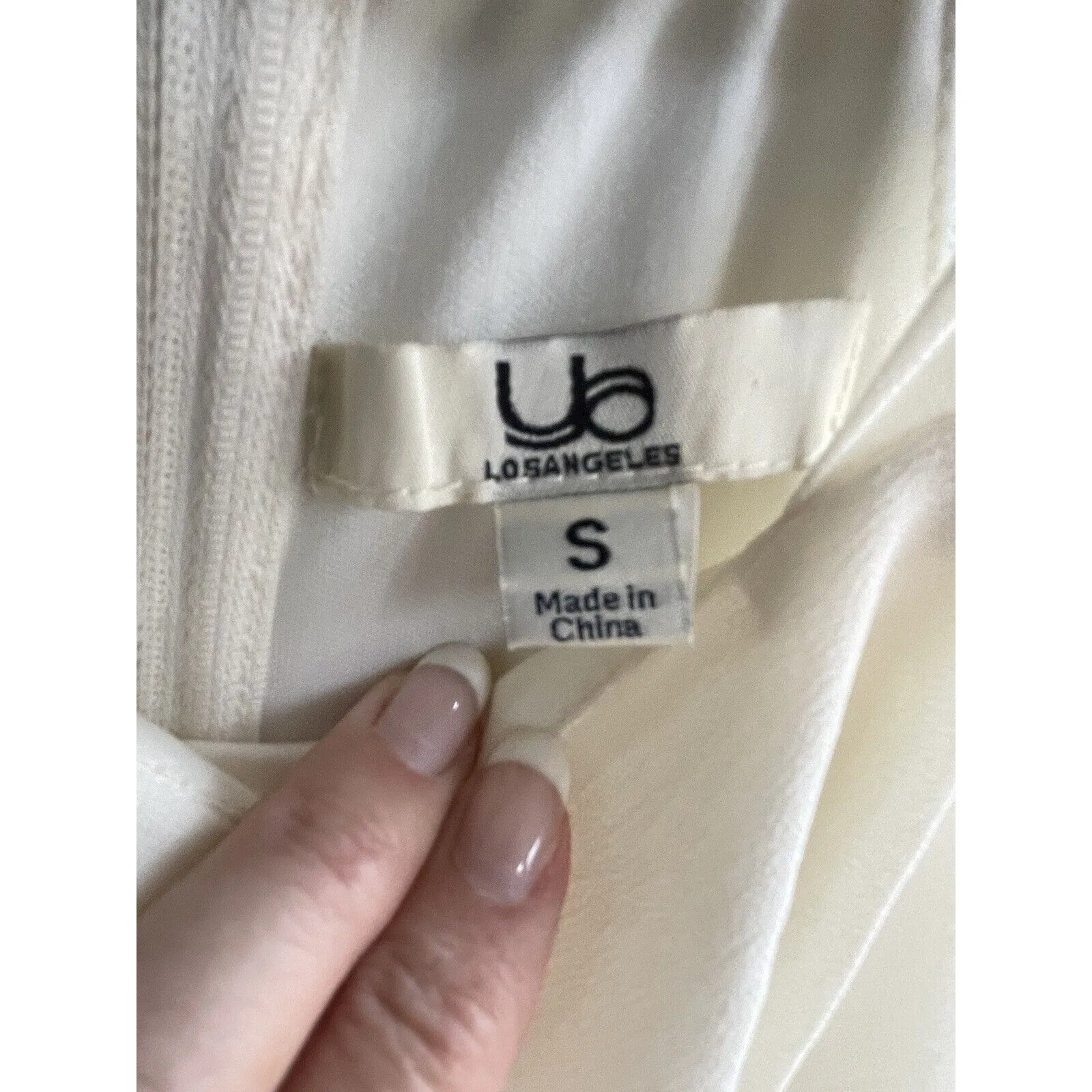 Ya Los Angeles Halter Ivory W/lace Detail Dress Mini Cocktail Small - Image 4