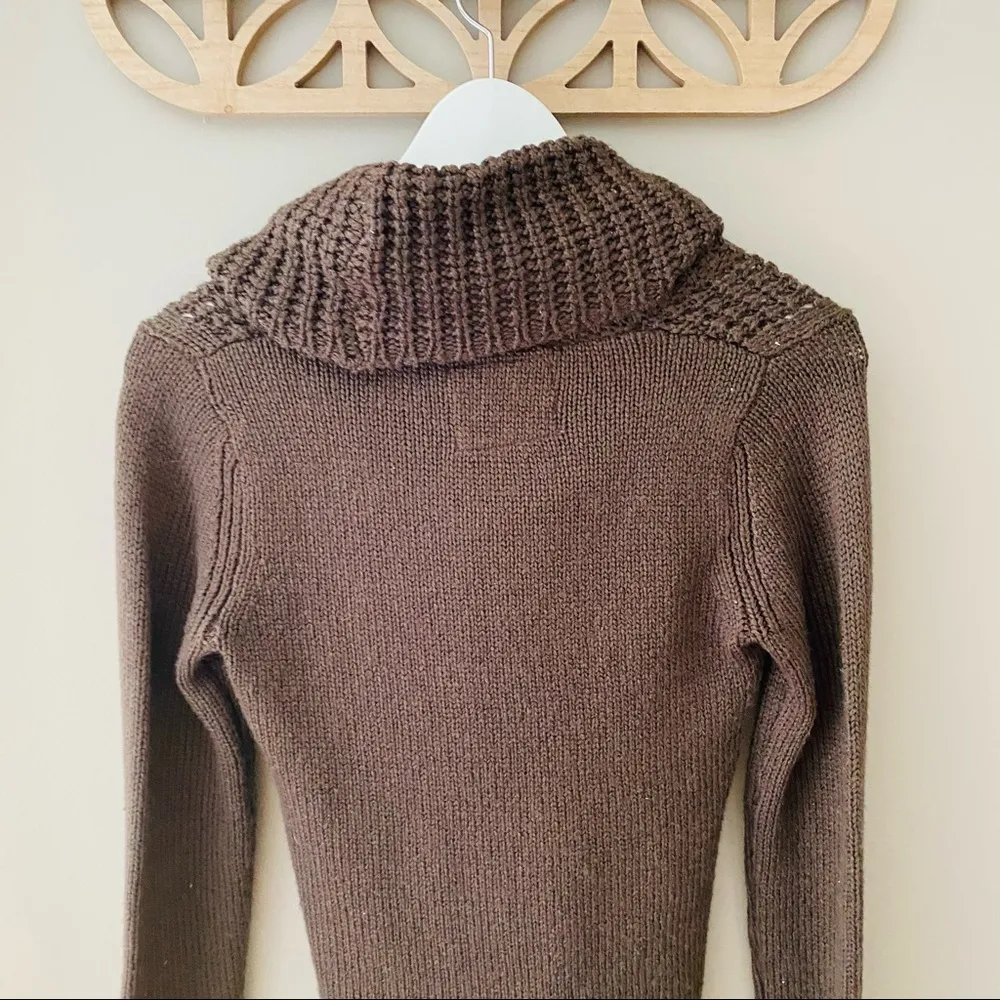 Angel of The North by Anthro. Pullover Knit Sweater Brown Sz Small - Image 7