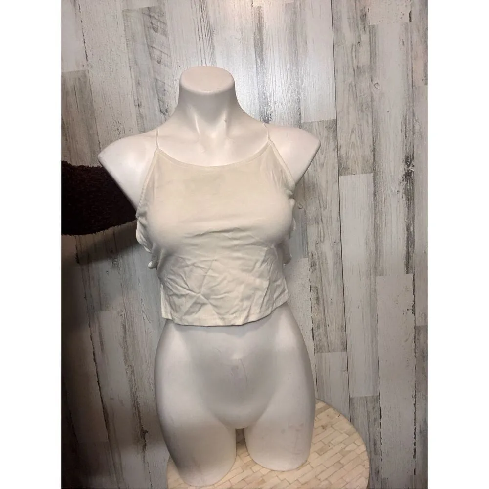 Backless White crop top size medium White - Image 2