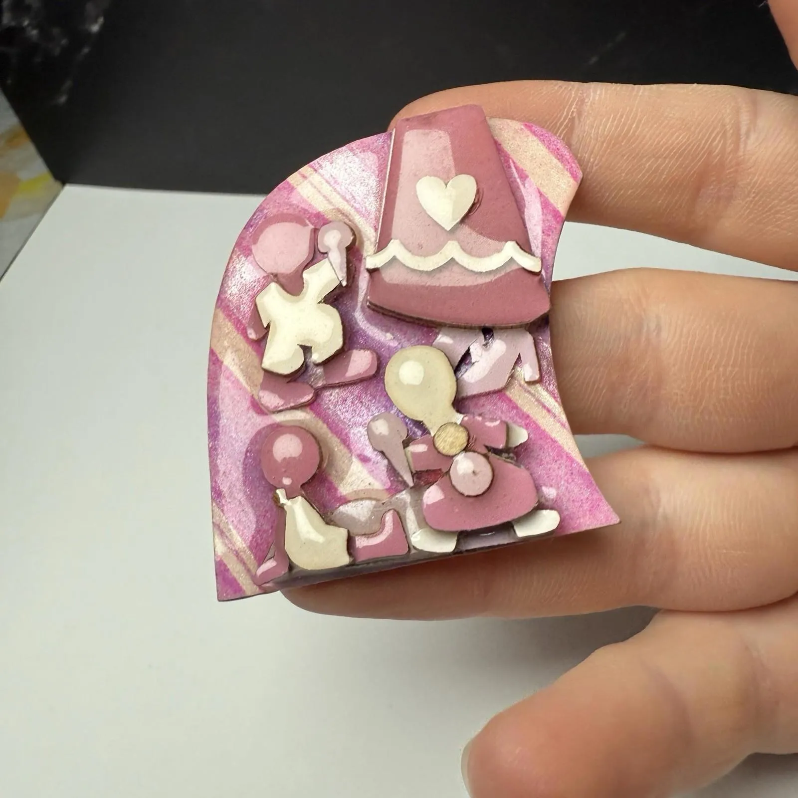 Children With Ice Cream Little People Pins By Lucinda Brooch Pin Handcrafted - Image 7