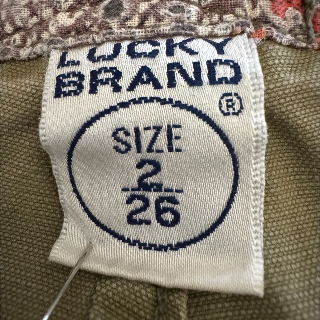 Vintage Y2K‎ Lucky Brand Dungarees Cutoff Utility Shorts 100% Cotton Size 2 - Image 4
