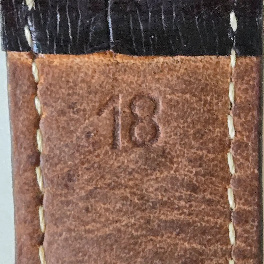 Charles Hubert Paris Ladies Rectangular Black Leather Band Watch - Image 8