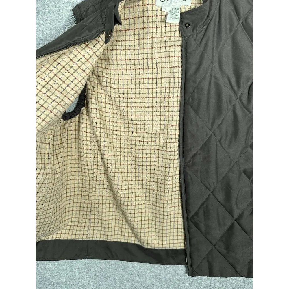 Orvis Size 10 Womens Quilted Vest Full Zip Olive Green Sleeveless Lightweight - Image 7