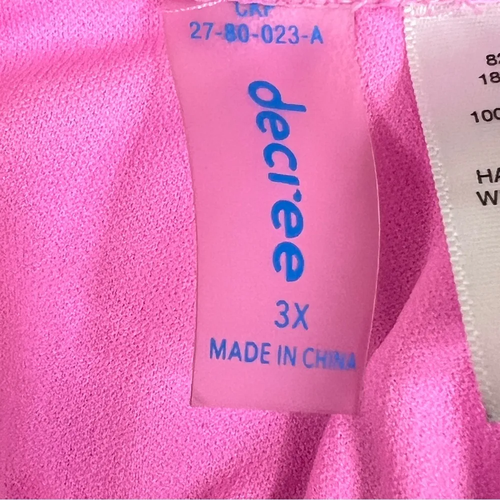 Decree Size 3X Tie Dye Ruffle Hem Tie Front Bikini Padded Top w/Side Wir… - Image 9