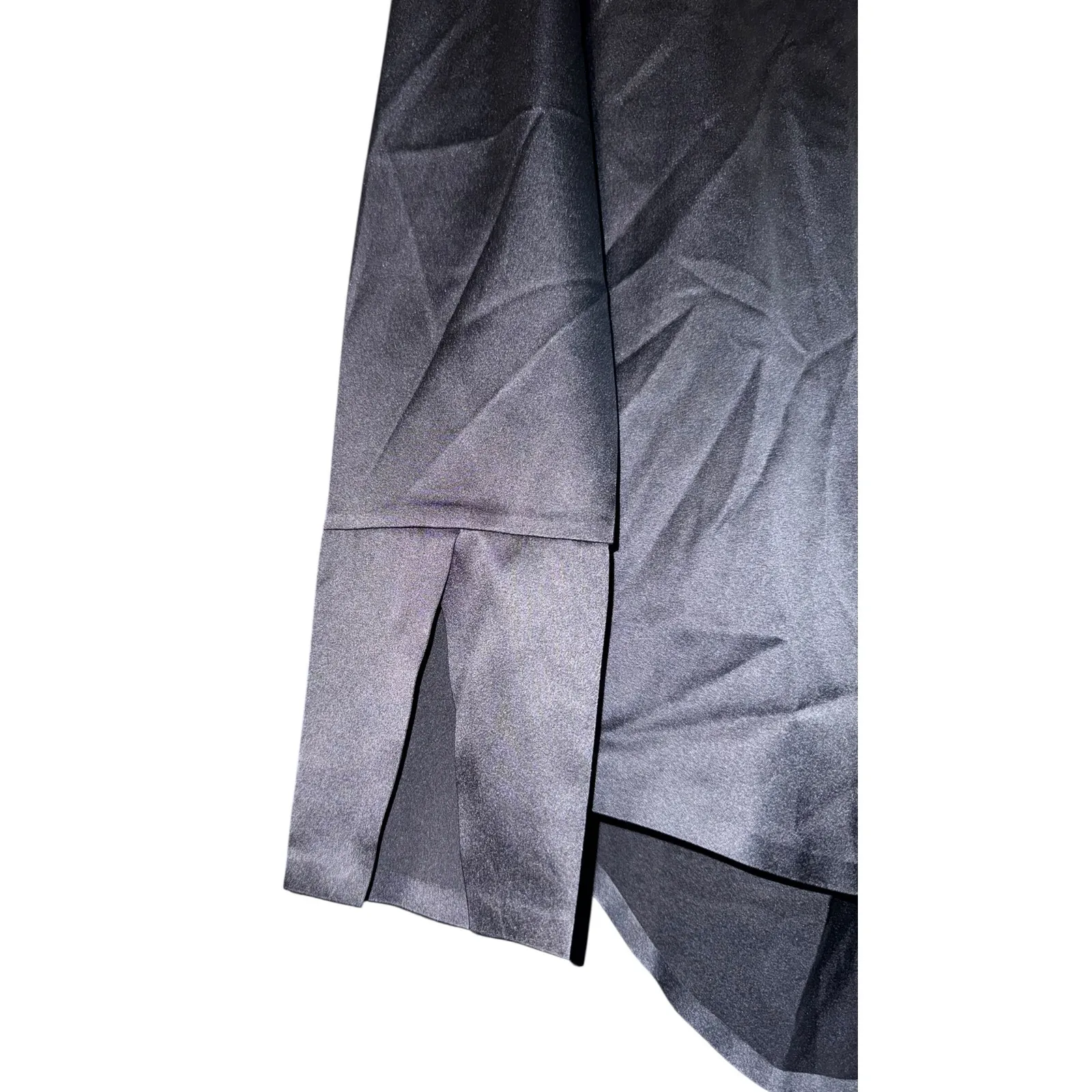 New Rhone Party Satin Blouse Women's Medium Work Event Old Money Quiet Luxury Black - Image 7