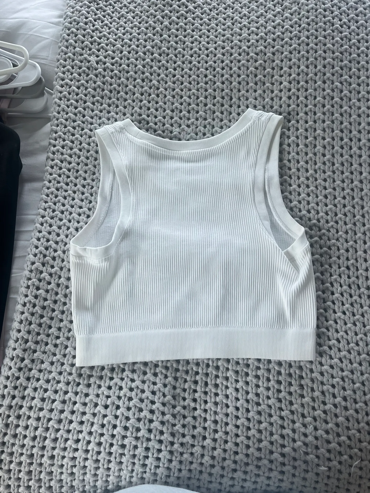 White  Ribbed Tank - Image 2