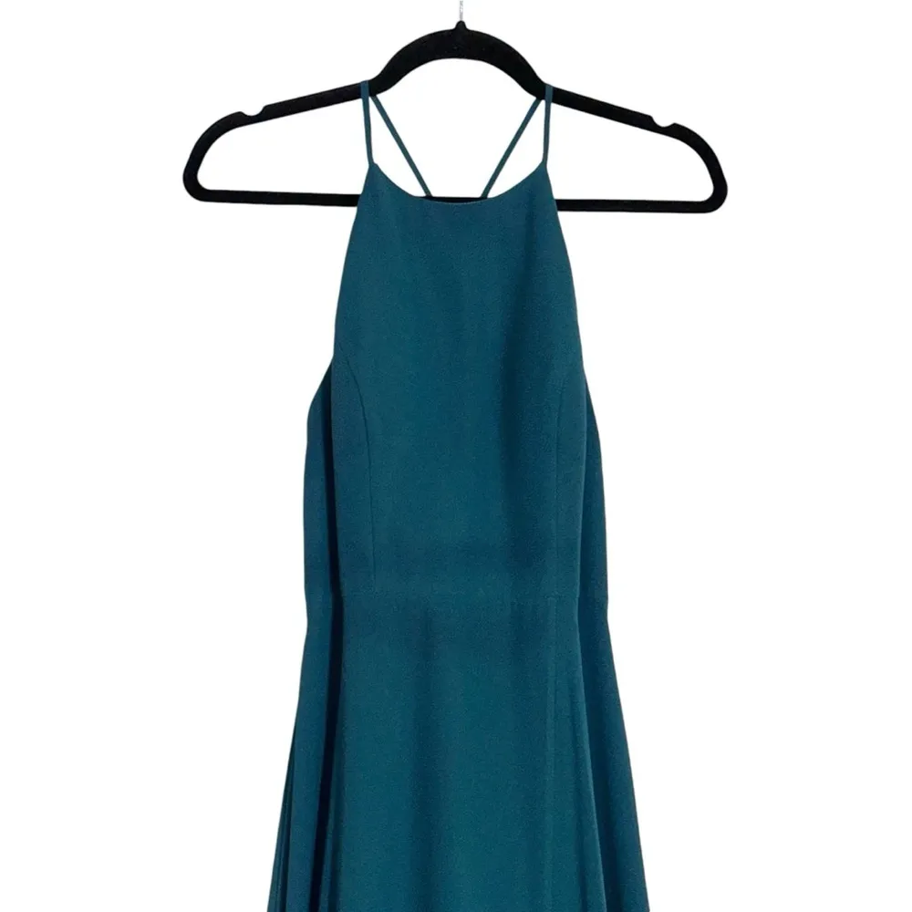 Jenny Yoo Dark Teal High Neckline Maxi Formal Gown / Dress Women’s US 4 - Image 4
