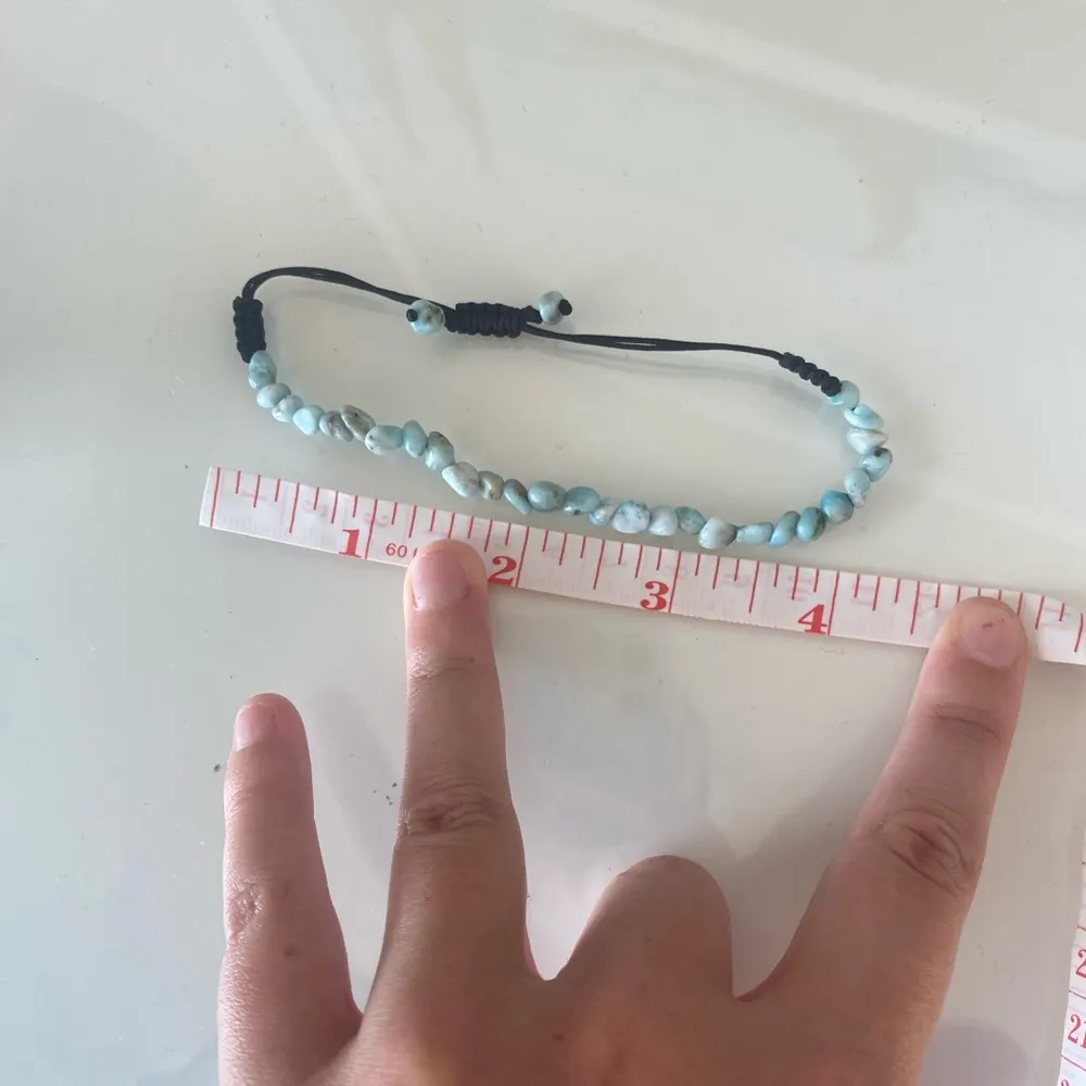 Light Blue Beaded Adjustable Bracelet - Image 5