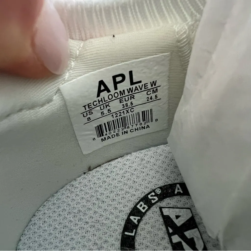 New APL ATHLETIC PROPULSION LABS TechLoom Wave Sneaker in White & Neon Pink - Image 5