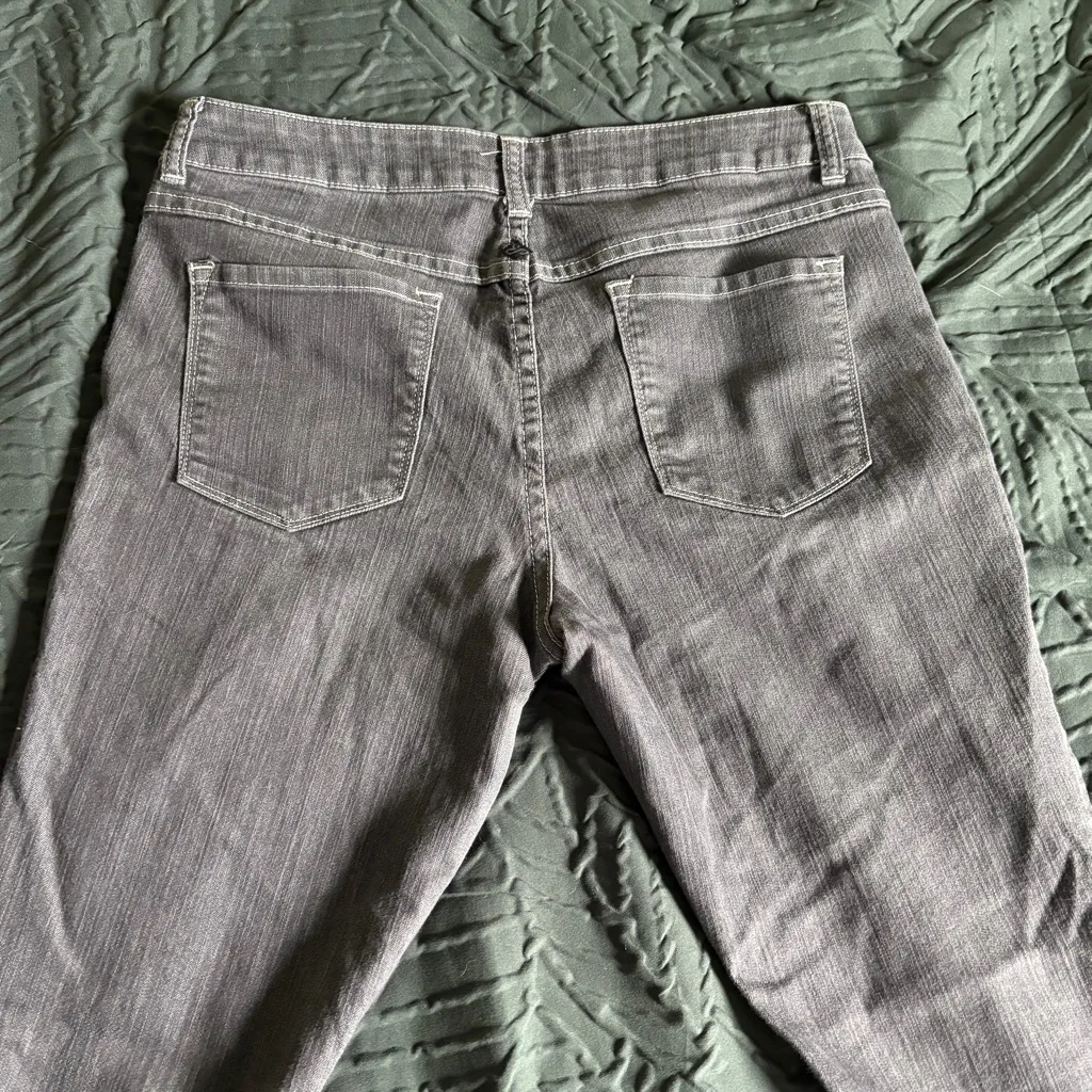 Prana Women’s Jeans Gray/Black Straight Leg Jeans Denim Sz 10 RN 124977 - Image 9