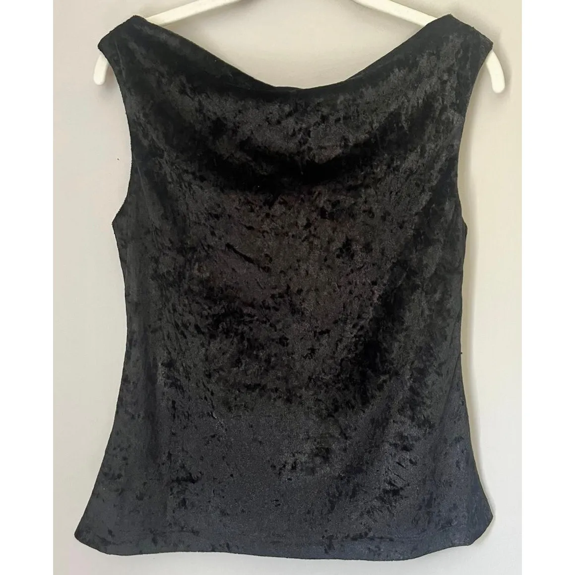 The Limited Black Velvet Draped Neckline Top & Midi Pull-on Skirt w/Ruffle Set - Image 5