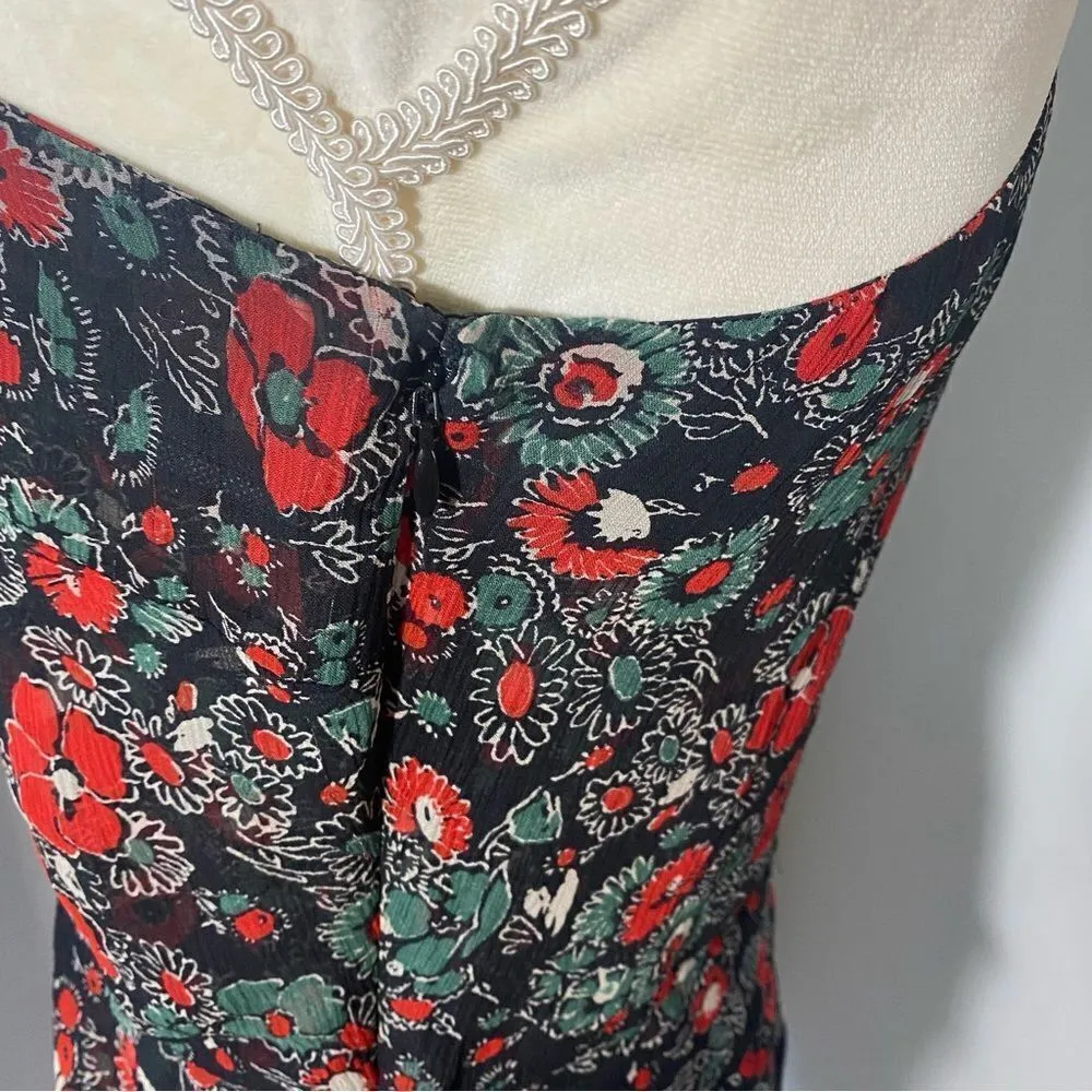 Veronica Beard "Ballard" One Shoulder Silk Floral Summer Mini Dress - Image 12