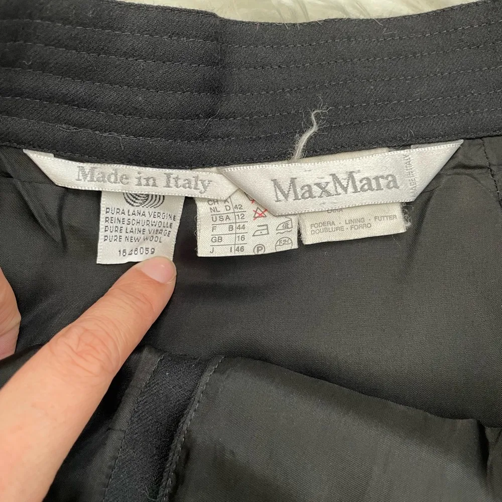 Max Mara Women’s Skirt, Sz 46 IT/12 US Black Italy - Image 2