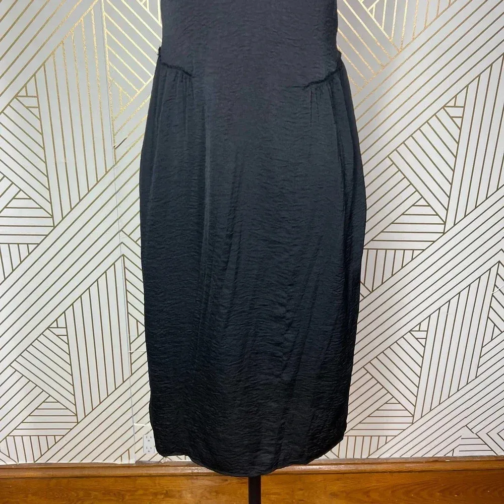 Brochu Walker Black Satin‎ Sleeveless Tank Dress Size US XS - Image 4