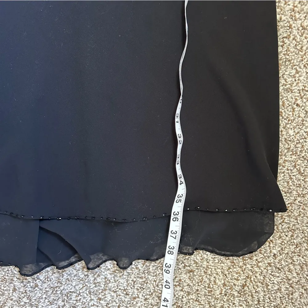 Jones New York Vintage Black Bow Detail Beaded 90s Party Dress Formal Size 6 - Image 7