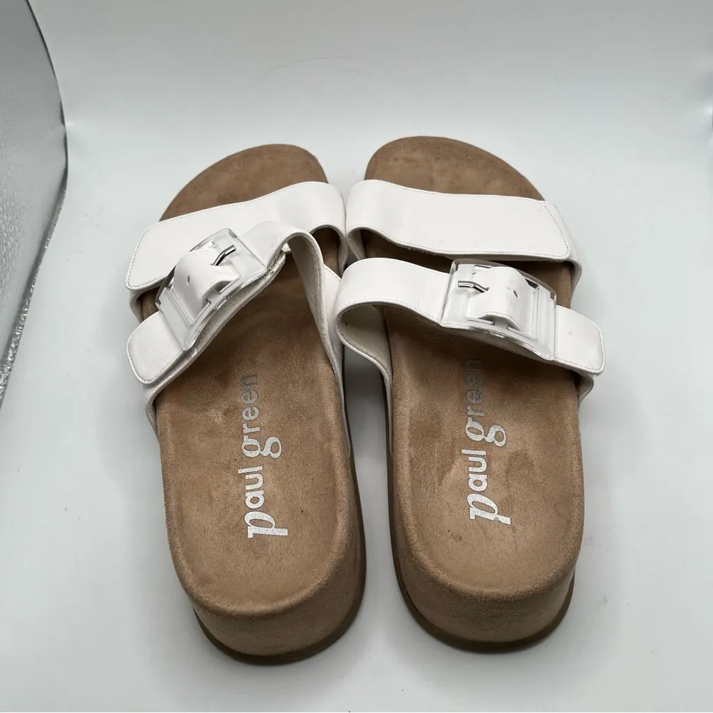 Paul Green ALOHA SLIDE Color — White Nappa size UK  4.5 US 7  slip on sandals - Image 9