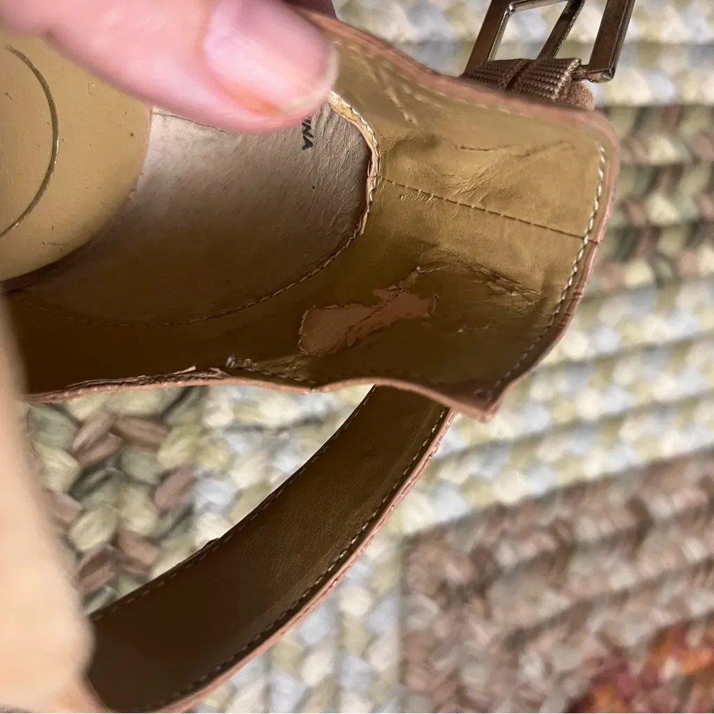 Jack Rogers Cameron Tan Suede Open Toe Booties size 7 1/2 - Image 13