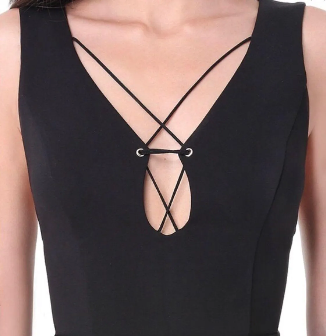 Plunge Lace Up Jumpsuit - Image 3