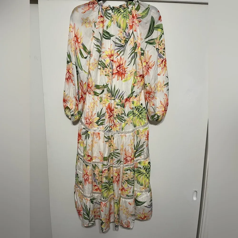 ALICE + OLIVIA Layla maxi dress in Floral Hibiscus - Image 4