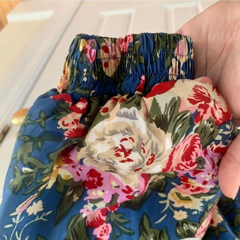 Vintage FUDA International Silk Floral Bomber Jacket Blue Size undefined - Image 5