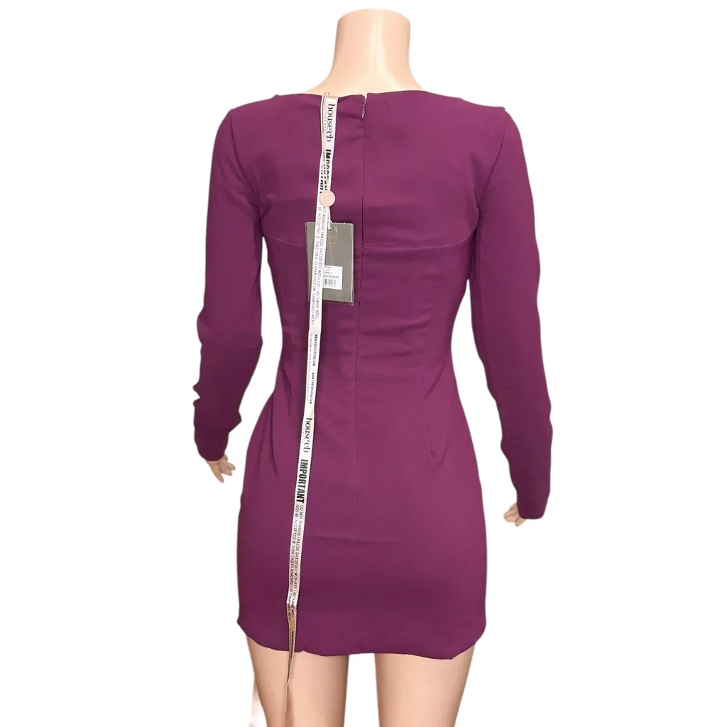 HOUSE OF CB Marcella Corset Mini Dress, Merlot, Small - Image 7
