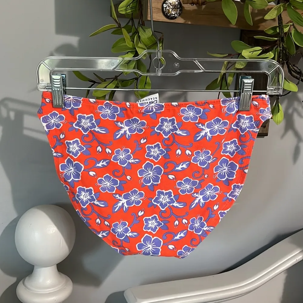 Bikini Bottom Bermuda Beachwear Orange Purple Tropical Womens Large Swimsuit Size undefined - Image 6