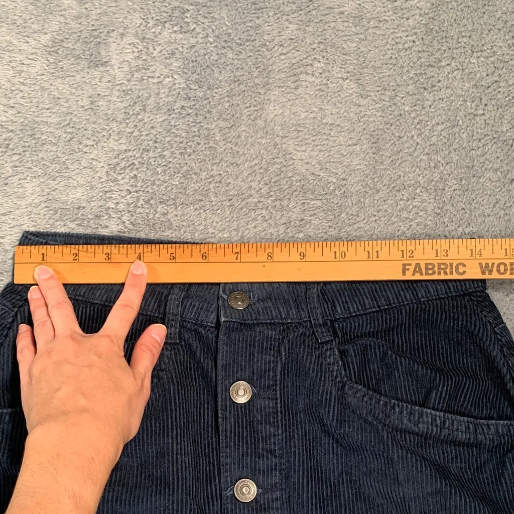 Free People Navy Corduroy Mini Skirt - Image 8