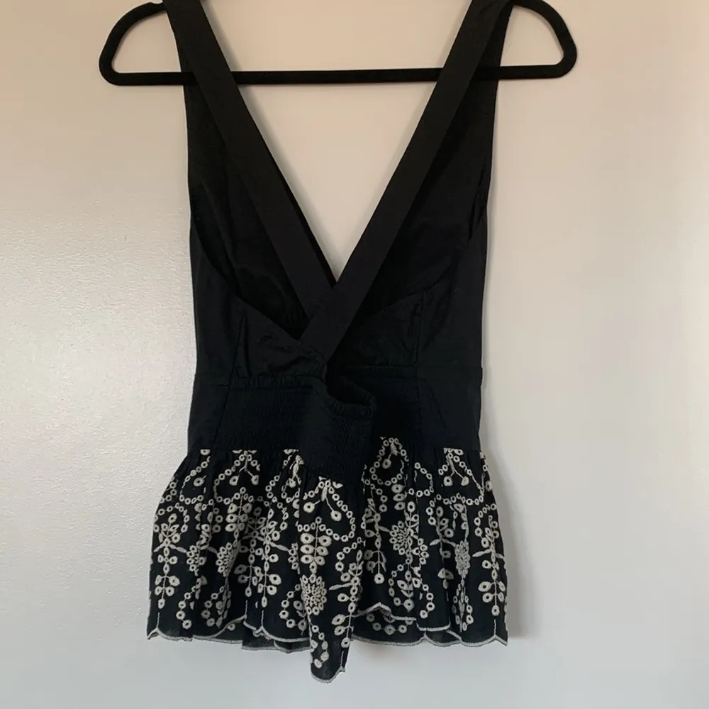 Express Low Back Black Peplum Tank, Medium NWOT - Image 3