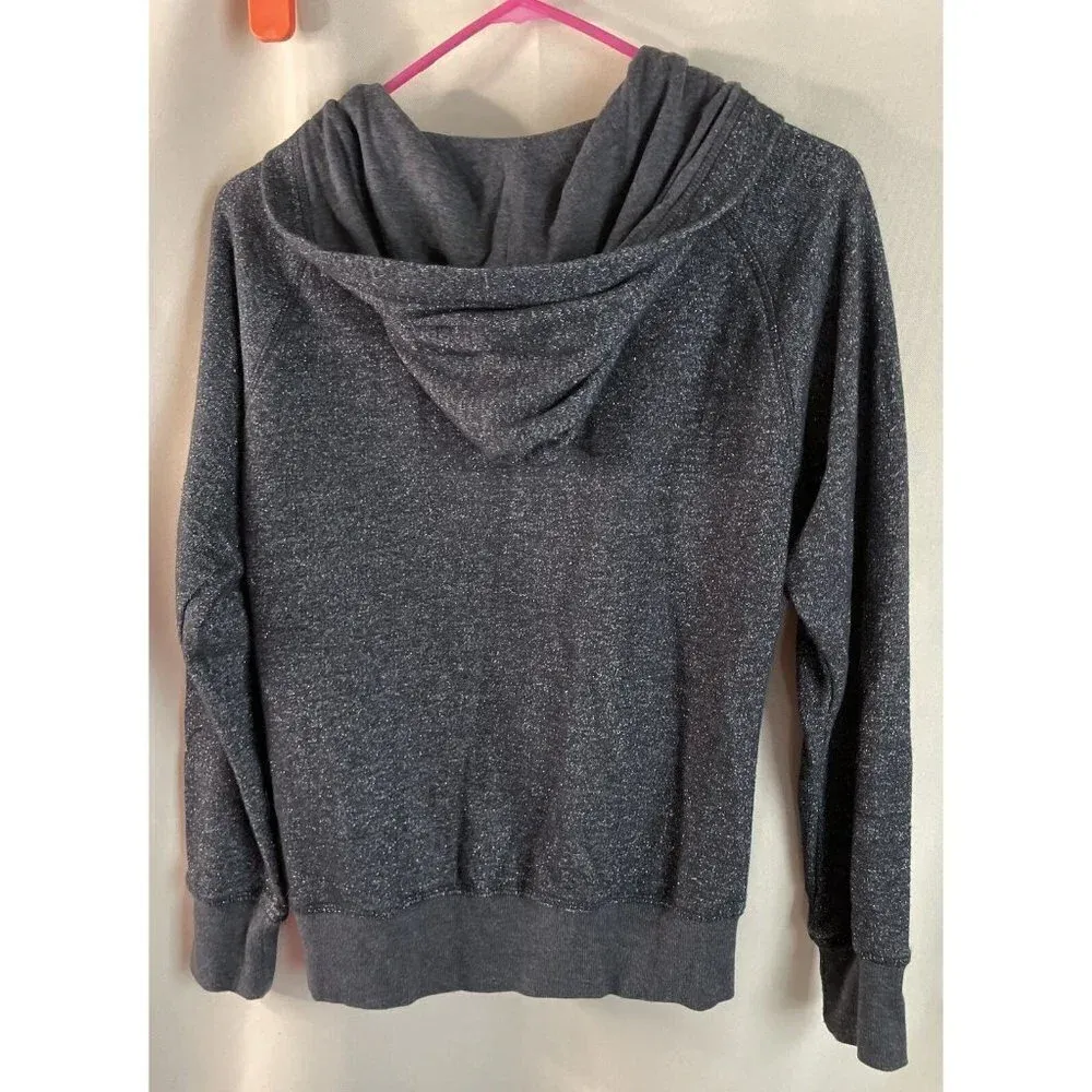 PBR Professional Bull Riders Womens‎ Black Metallic Full Zip Hooded Jacket Small - Image 2