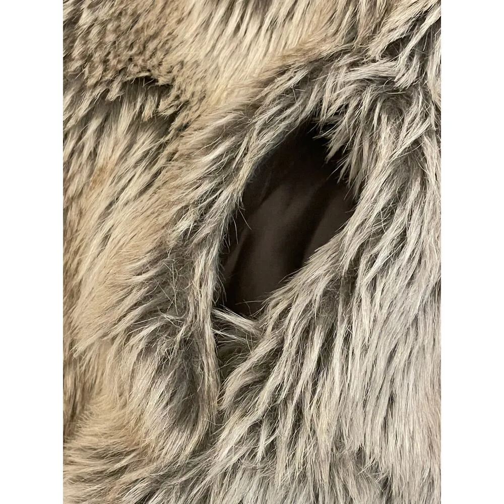 INC International Concepts Tan Ombre Faux Fur Vest size M/L Size M - Image 6