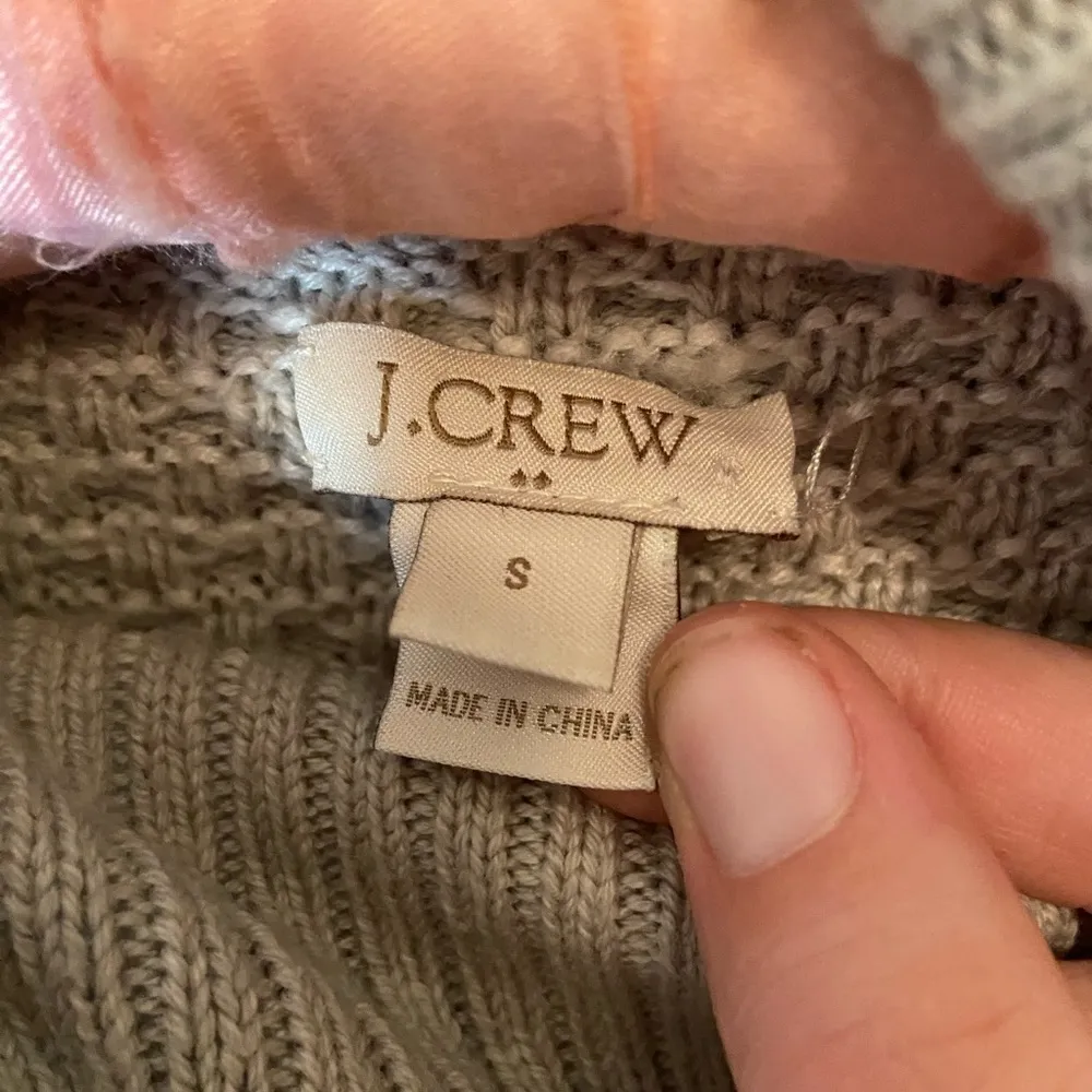 J. Crew Factory Textured Turtleneck Sweater Silver - Image 5