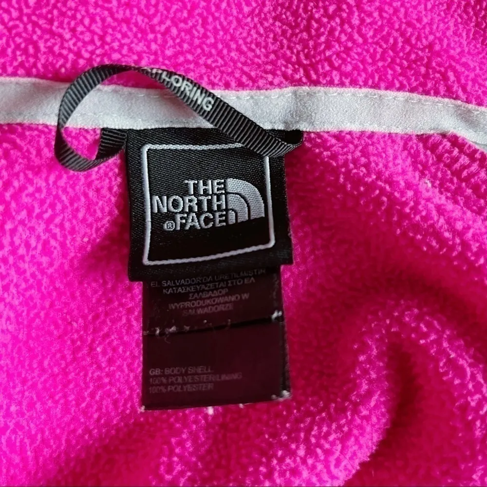 The North Face • Full Zip Fleece Jacket in Hot Pink and Light Grey,‎ Size XS - Image 3