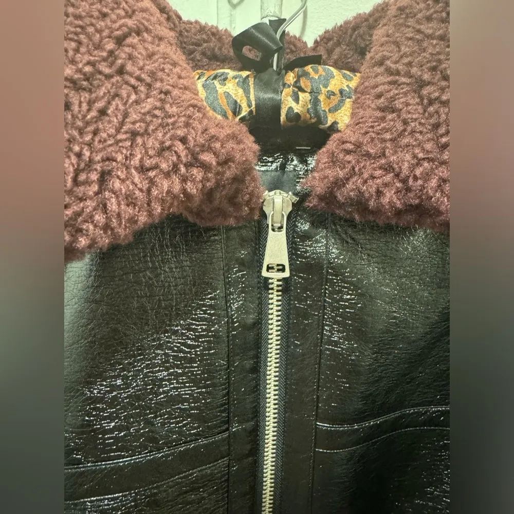 NWT $575 Apparis Catalina Jacket Noir and Burgundy XL Red - Image 5