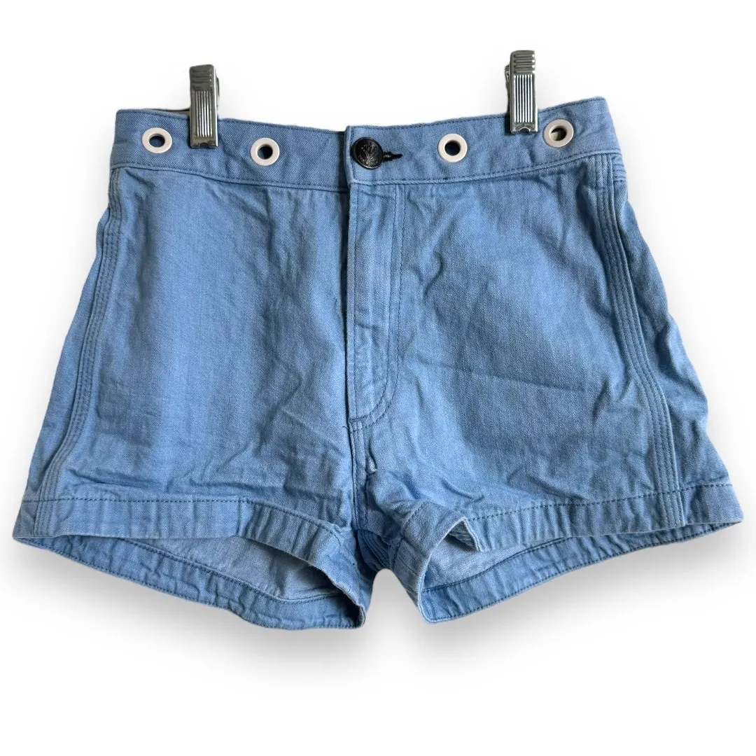 Rag &‎ Bone Womens Shorts Sz 23 Slim Fit High Rise Powder Blue Cotton - Image 3