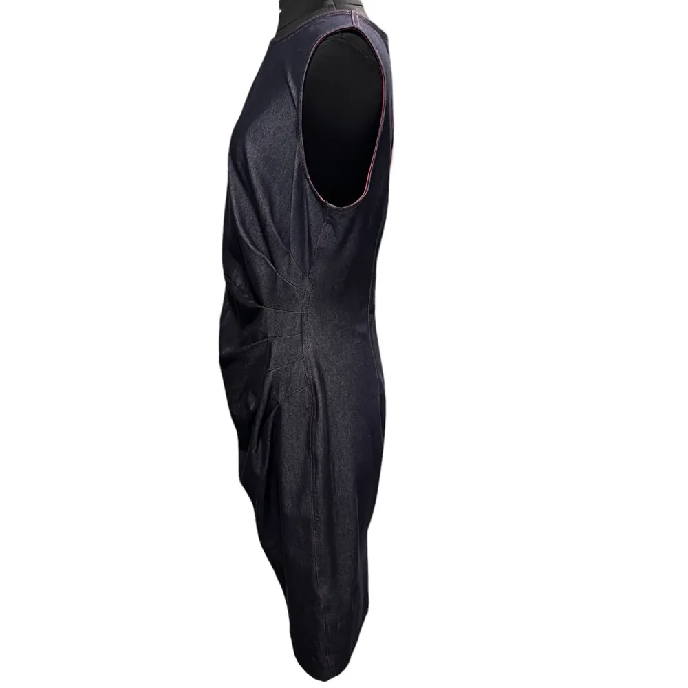 Maggy London Chambray Denim Sleeveless Dress - Image 3