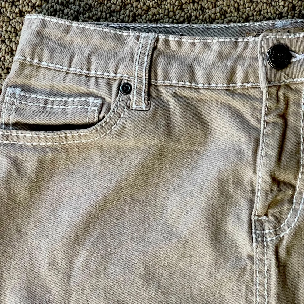 Women’s Khaki Denim Jean Mini Skirt - Image 3