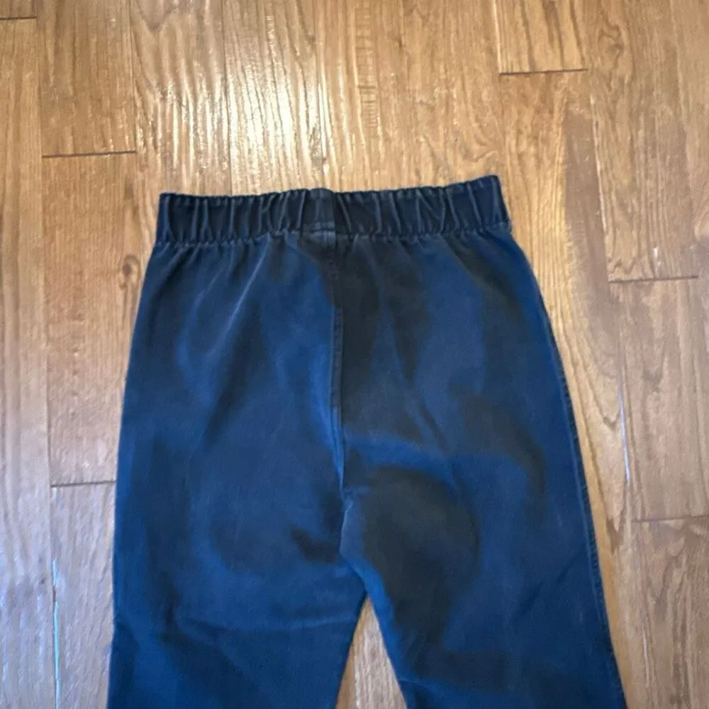 Soft Surroundings black wash wide leg pull on jeans M - Image 9