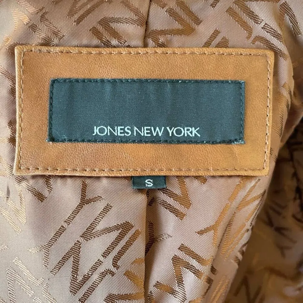 Jones New York Leather Blazer Brown - Image 9