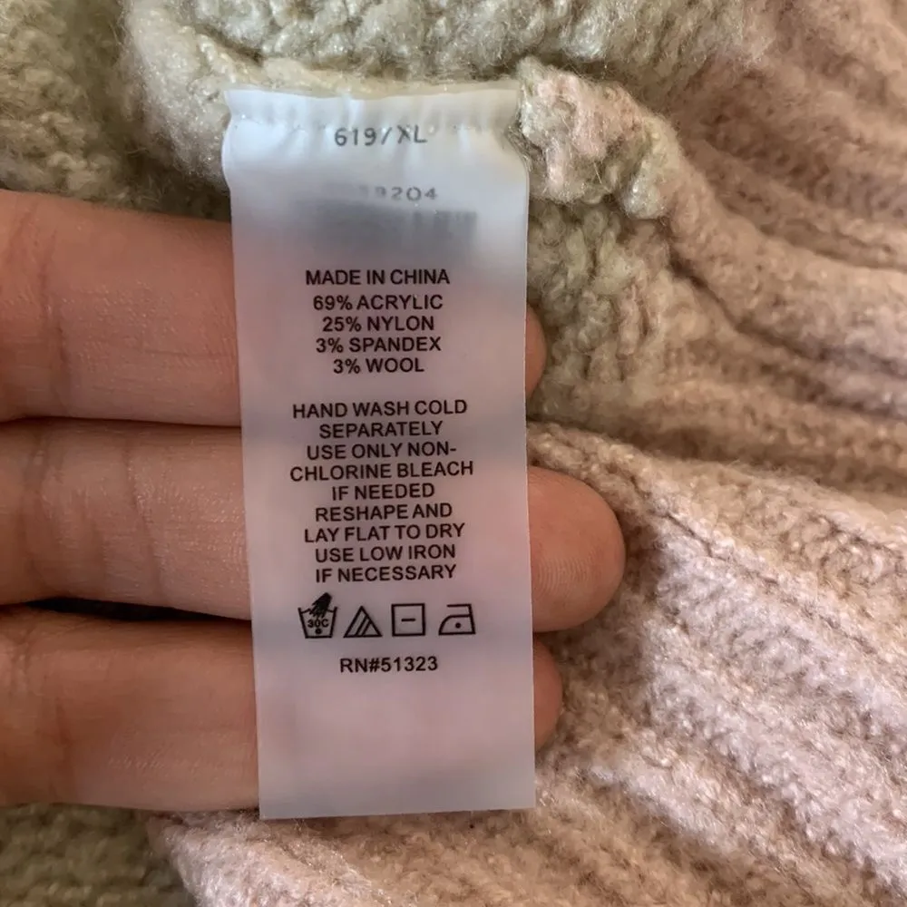 Vince Camuto Umbra Forest Pink Shadow Striped Sweater Size XL - Image 8