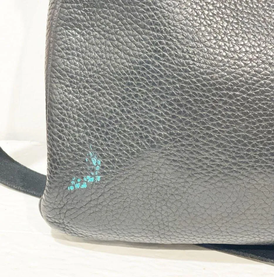 Fossil Elise Double Zip Black Pebbled Leather Large Crossbody Shoulder Bag Purse - Image 3