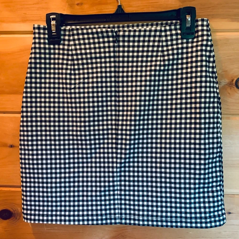 Women’s Shinestar Black And White Checkered Skirt Size M NWT - Image 4
