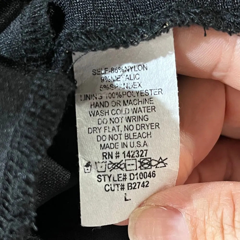 Blanc Women's Gold Sequin Long Sleeve Cutout Bodycon Mini Party Dress Size Large - Image 4