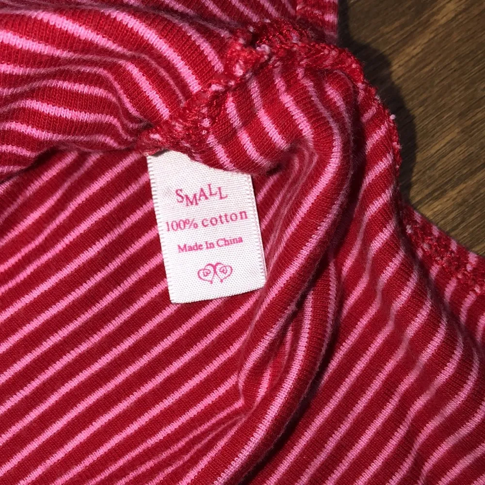 Victorias Secret size small red striped cotton night shirt - Image 7