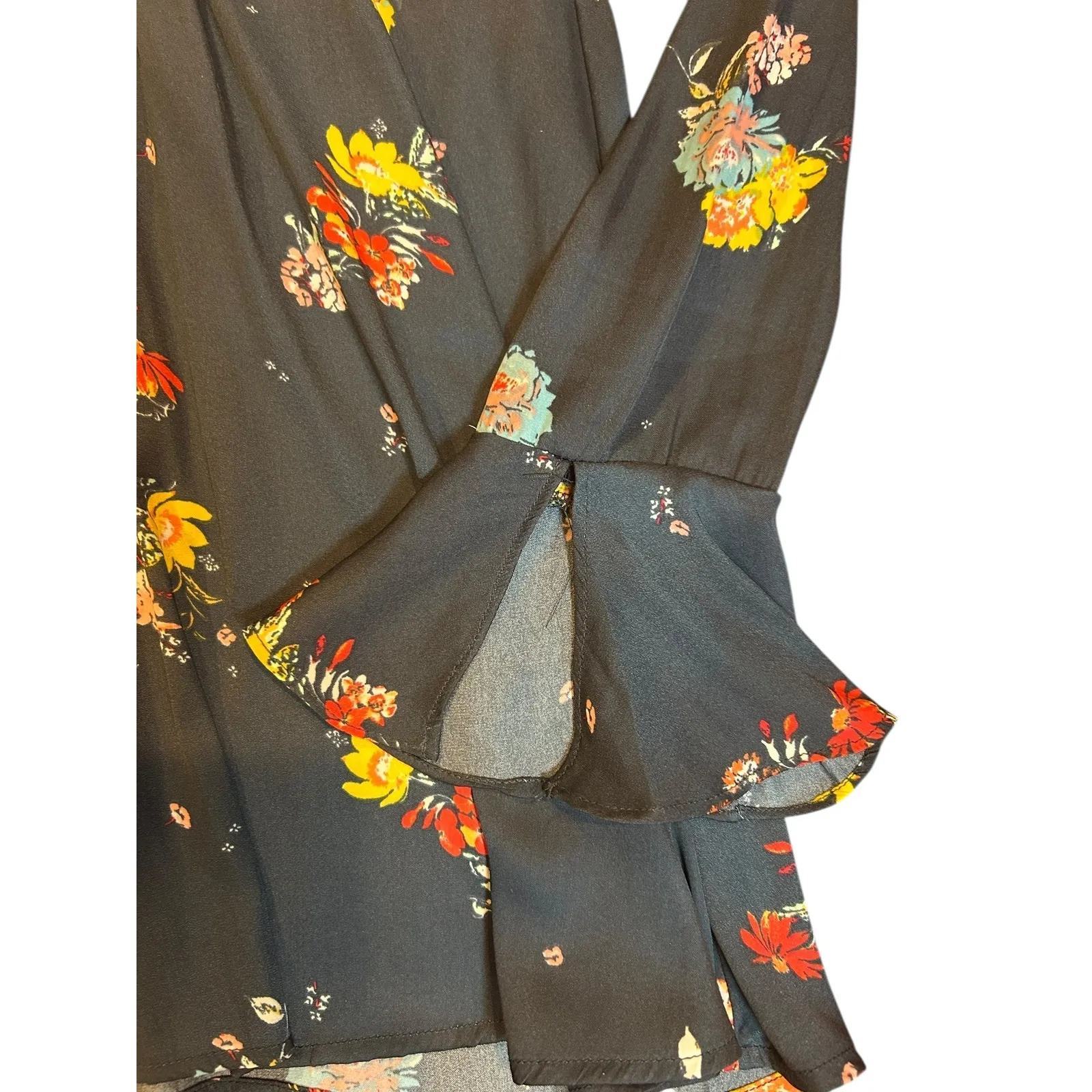 NWT FREE PEOPLE Midnight Dress Shift Silky Short Mini Floral Dress Women's Small - Image 7