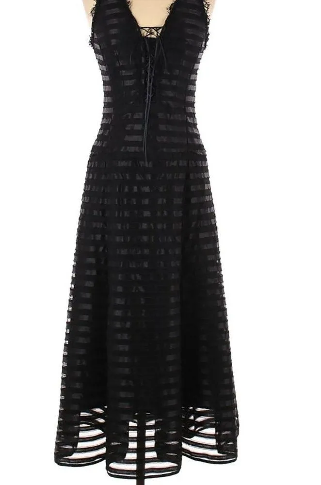 Nanette Lepore black eyelash burnout Dress - Image 3