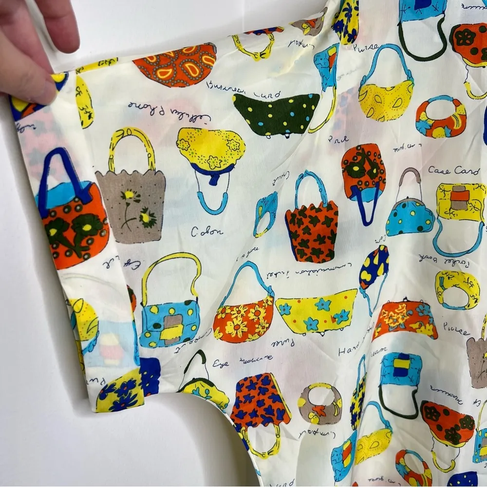 Allegra K Novelty Print Top Blouse Handbag Purses All Over Print Women’s Size XL - Image 3